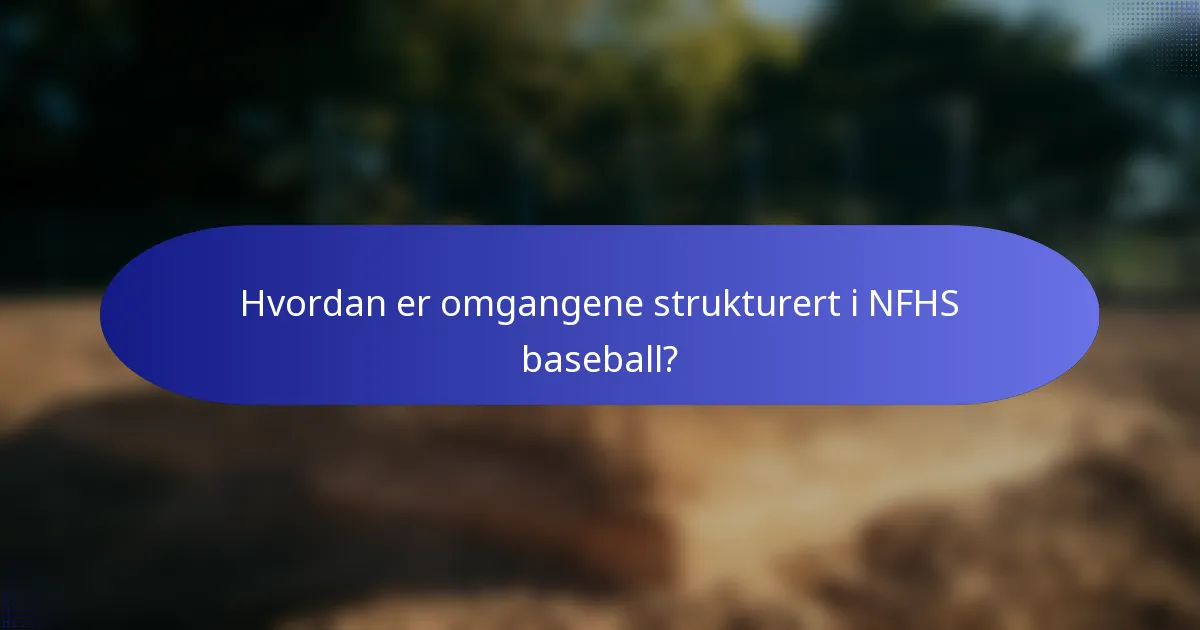 Hvordan er omgangene strukturert i NFHS baseball?